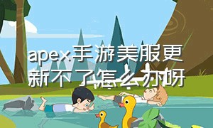 apex手游美服更新不了怎么办呀