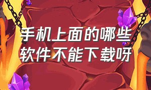 手机上面的哪些软件不能下载呀