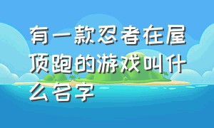 有一款忍者在屋顶跑的游戏叫什么名字