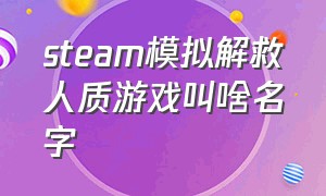 steam模拟解救人质游戏叫啥名字