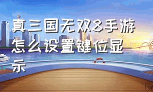 真三国无双8手游怎么设置键位显示