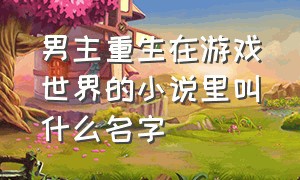 男主重生在游戏世界的小说里叫什么名字