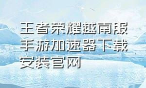 王者荣耀越南服手游加速器下载安装官网