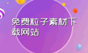 免费粒子素材下载网站