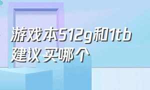 游戏本512g和1tb建议买哪个