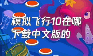 模拟飞行10在哪下载中文版的