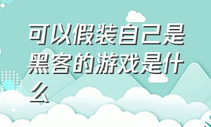 可以假装自己是黑客的游戏是什么